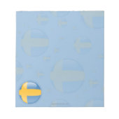 スウェーデンバブル国旗 ノートパッド (正面)