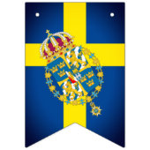 スウェーデンパーティーバナー、スウェーデン国旗/結婚式 バンティングフラッグ (第2の旗)