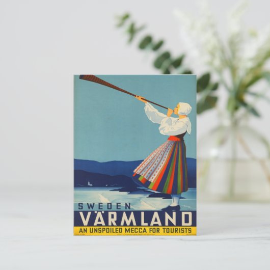 スウェーデンビンテージ旅行はがき  ポストカード (スタンド正面)