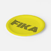 スウェーデンフィカイエロー&ブラック ペーパープレート (アングル)