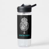 スウェーデンフィットネス&スウェーデンの紋章/国旗 ウォーターボトル (左面)