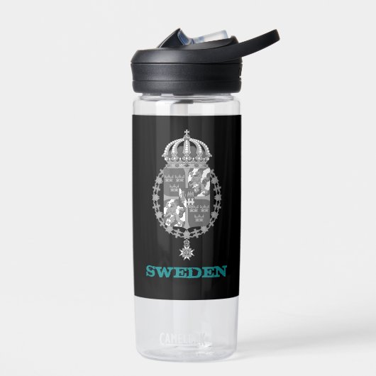 スウェーデンフィットネス&スウェーデンの紋章/国旗 ウォーターボトル (左面)