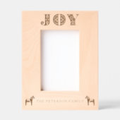 スウェーデンフォークアートジョイダラホースクリスマス レーザー彫刻フレーム (正面)