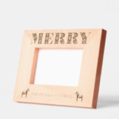 スウェーデンフォークアートダラホースメリークリスマス レーザー彫刻フレーム (左)