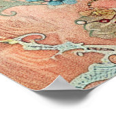 スウェーデンフォークアートヴィンテージスカンジナビア族 ポスター (角)