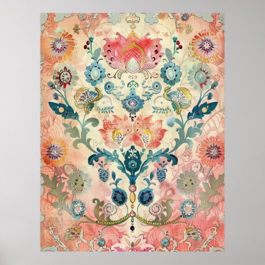 スウェーデンフォークアートヴィンテージスカンジナビア族 ポスター (正面)