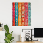 スウェーデンフォークアートヴィンテージスカンジナビア族 ポスター (ホームオフィス)