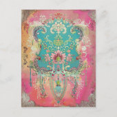 スウェーデンフォークアートヴィンテージスカンジナビア族 ポストカード (正面)