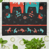 スウェーデンフォークダラホース キッチンタオル (折り畳み)