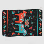 スウェーデンフォークダラホース ゴルフタオル (横)