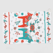 スウェーデンフォークダラホース ゴルフタオル (横)