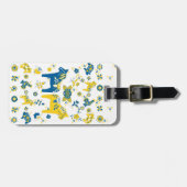 スウェーデンフォークダラホースLブルーアンドイエロー ラゲッジタグ (正面横)