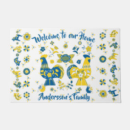 スウェーデンフォークダラルースター ドアマット