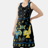 スウェーデンフォークダラロッスターLブルー&イエロー エプロン (インサイチュ)