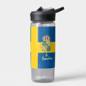 スウェーデンボトル愛国心スウェーデン国旗 ウォーターボトル (左面)