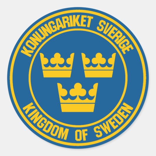 スウェーデンラウンドエンブレム ラウンドシール (正面)