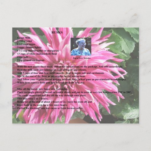 スウェーデンラックスレシピはがき ポストカード (正面)