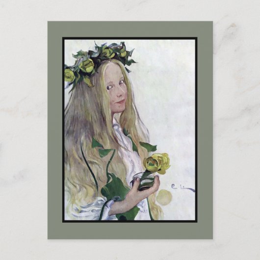 スウェーデンルシアガール ポストカード (正面)