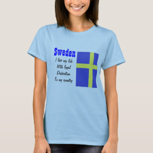 スウェーデンロイヤリティと私の国Tシャツ Tシャツ