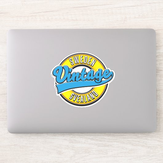 スウェーデンヴィンテージスタイルロゴ シール (コンピューター)