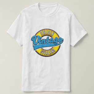 スウェーデンヴィンテージスタイルロゴ Tシャツ