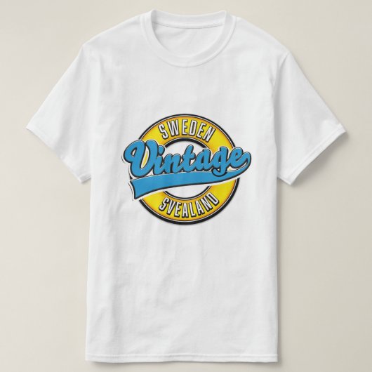 スウェーデンヴィンテージスタイルロゴ Tシャツ (デザイン正面)
