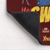 スウェーデンヴィンテージ国旗とムースの土産 マウスパッド (コーナー)