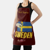 スウェーデンヴィンテージ国旗レトロムースホリディースミナリー エプロン (インサイチュ)