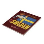 スウェーデンヴィンテージ国旗レトロムースホリディースミナリー タイル (側面)