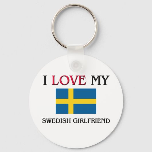 スウェーデン人のガールフレンドが大好き キーホルダー (正面)
