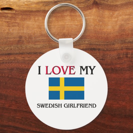 スウェーデン人のガールフレンドが大好き キーホルダー (正面)