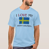 スウェーデン人のガールフレンドが大好き Tシャツ (正面)