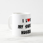 スウェーデン人の夫が好き コーヒーマグカップ (正面左)