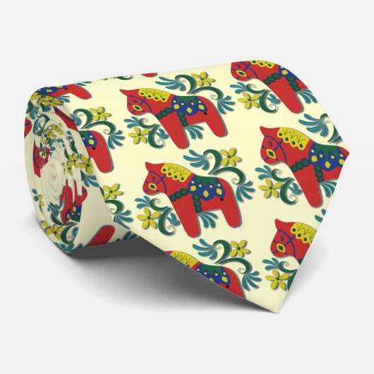 スウェーデン人のDalaのカラフルな馬 ネクタイ (ロール)
