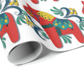 スウェーデン人のDalaのカラフルな馬 ラッピングペーパー (ロールコーナー)