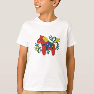 スウェーデン人のDalaのカラフルな馬 Tシャツ