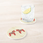 スウェーデン人のDalaの馬のクリスマスの双生児 コースター (側面)