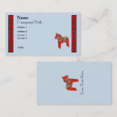 スウェーデン人のDalaの馬のスカンジナビアのデザイン 名刺 (正面/裏面)