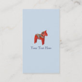 スウェーデン人のDalaの馬のスカンジナビアのデザイン 名刺 (裏面)