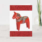 スウェーデン人のDalaの馬のスカンジナビア人のカスタム シーズンカード (正面)