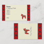 スウェーデン人のDalaの馬のスカンジナビア人 名刺 (正面/裏面)