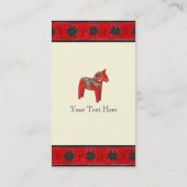 スウェーデン人のDalaの馬のスカンジナビア人 名刺 (裏面)