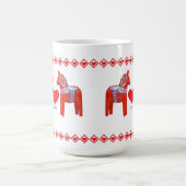 スウェーデン人のDalaの馬のハートの名前をカスタムする コーヒーマグカップ (中央)