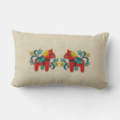 スウェーデン人のDalaの馬の双生児 ランバークッション (裏面)