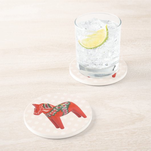 スウェーデン人のDalaの馬の民芸 コースター (側面)