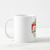 スウェーデン人のDalaの馬の花の民俗パターン コーヒーマグカップ (左)