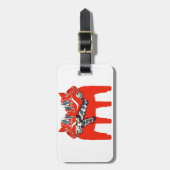 スウェーデン人のDalaの馬服装およびギフト ラゲッジタグ (正面縦)