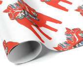 スウェーデン人のDalaの馬服装およびギフト ラッピングペーパー (ロールコーナー)