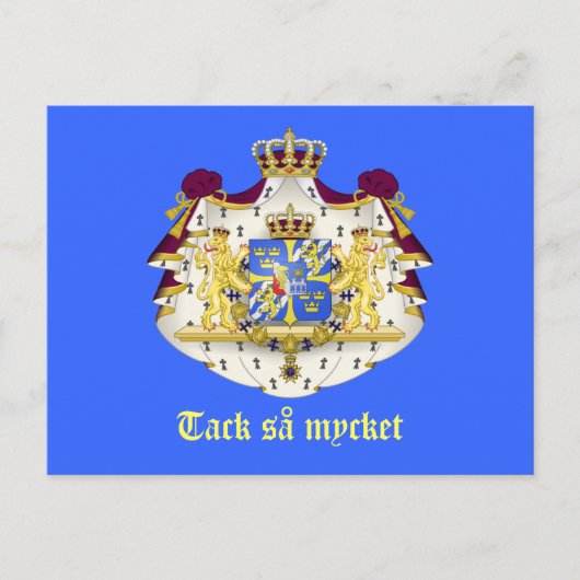 スウェーデン人は感謝していしています ポストカード (正面)