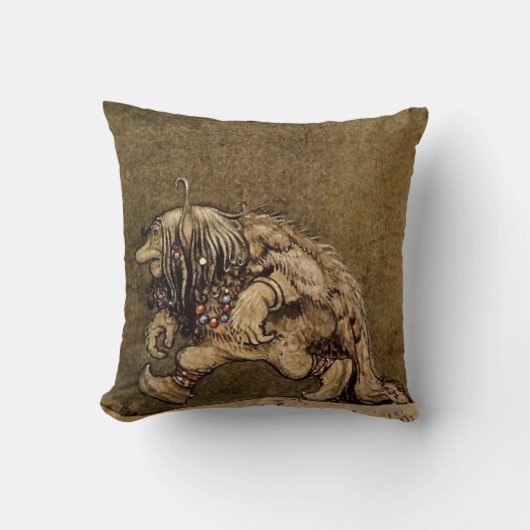 スウェーデン人アーティストJohn Bauerによる「Farm Troll」 クッション (正面)
